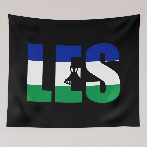 Item preview, Lesotho Flag Initials LS designed and sold by shitpostee.