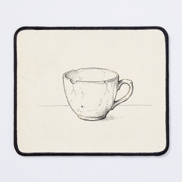 Item preview, Chipped Teacup Study | Wabi-Sabi Minimalist Print designed and sold by Zaramodo.