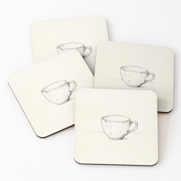 Item preview, Chipped Teacup Study | Wabi-Sabi Minimalist Print designed and sold by Zaramodo.