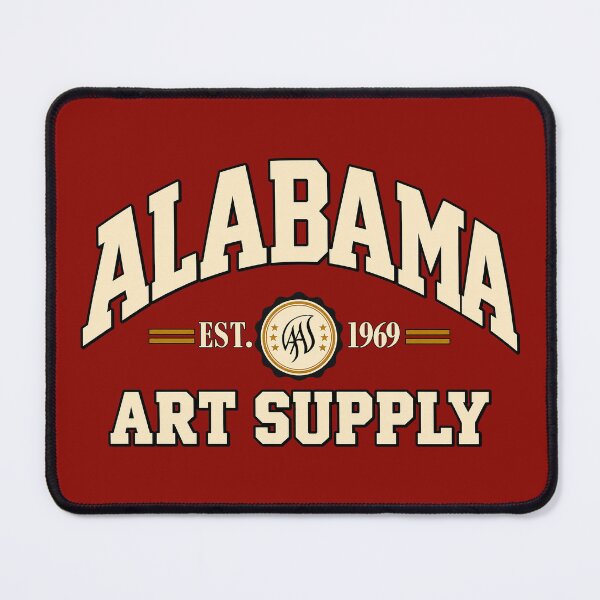 Item preview, Alabama Art Supply collegiate-style logo in cream designed and sold by Elizabeth Ragona.