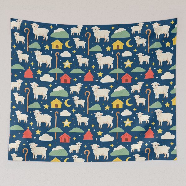 Item preview, Nativity Sheep Shepherd Christmas Pattern designed and sold by Mimoshi ⭐⭐⭐⭐⭐.