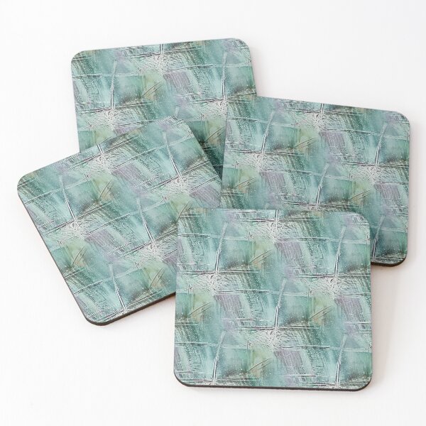 Item preview, Spring Grunge Cross Abstract in Teal and Purple designed and sold by Artistestella.