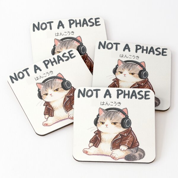 Item preview, Rebel Cat / Hankouki - Funny Japanese Punk Teen Cat designed and sold by nori0711.
