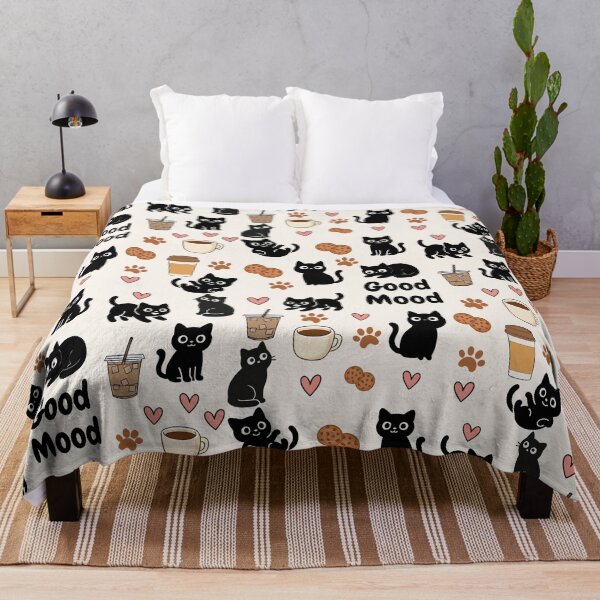 Item preview,  "Good Mood" Black Cat & Coffee designed and sold by Flare-shiningray.