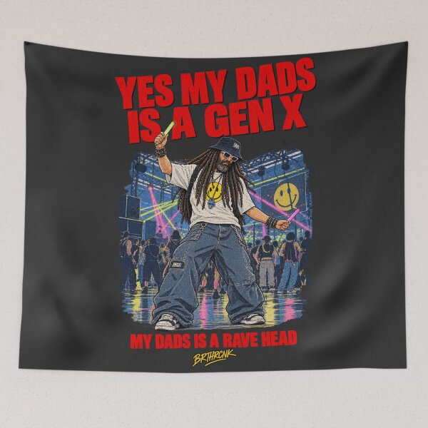 Item preview, Yes My Dads Is A Gen X My Dads Is A Rave Head - 90s Rave Dad Art designed and sold by BRTHRCNK01.