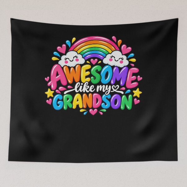 Item preview, Awesome Like My Grandson Grandparent Gift Grandchild Family Love designed and sold by drawwiika+44.