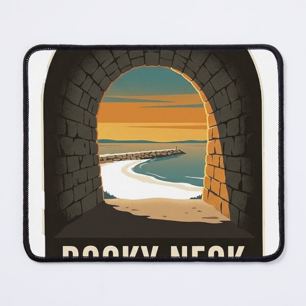 Item preview, Rocky Neck State Park Connecticut Tunnel Beach Vintage WPA Sticker designed and sold by DetourDgn.