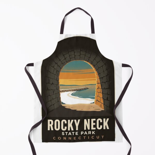 Item preview, Rocky Neck State Park Connecticut Tunnel Beach Vintage WPA Sticker designed and sold by DetourDgn.