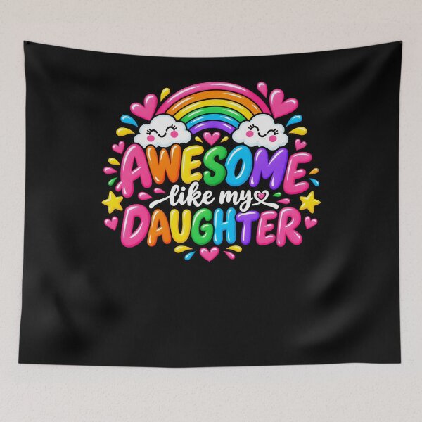 Item preview, Awesome Like My Daughter Proud Mom Dad Parent Family designed and sold by drawwiika+44.