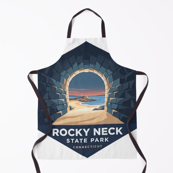 Item preview, Rocky Neck State Park CT Tunnel View Modern Retro Hexagon Sticker designed and sold by DetourDgn.