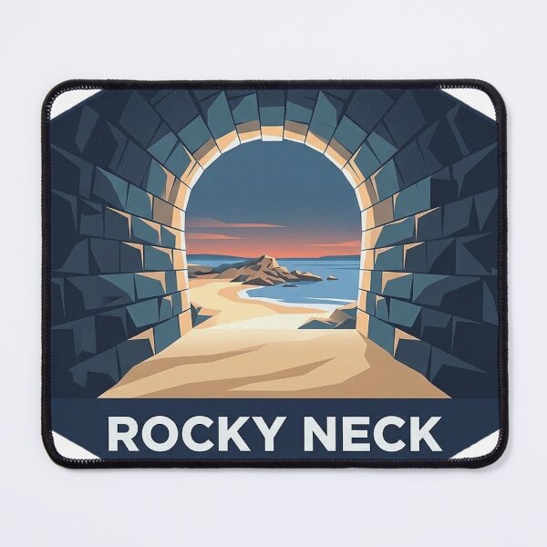 Item preview, Rocky Neck State Park CT Tunnel View Modern Retro Hexagon Sticker designed and sold by DetourDgn.