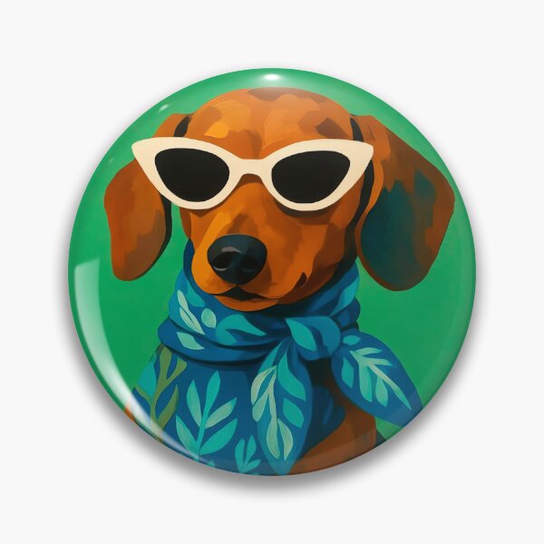 Item preview, Dachshund with Blue Bandana and Glasses designed and sold by NF Designs Studio DTF.