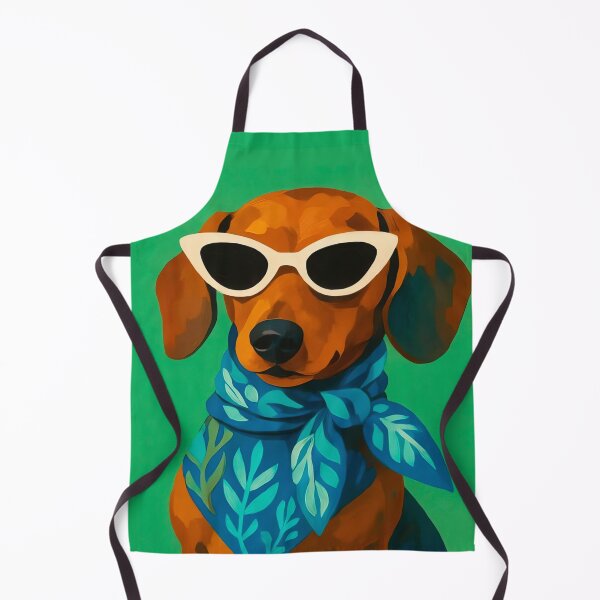 Item preview, Dachshund with Blue Bandana and Glasses designed and sold by NF Designs Studio DTF.