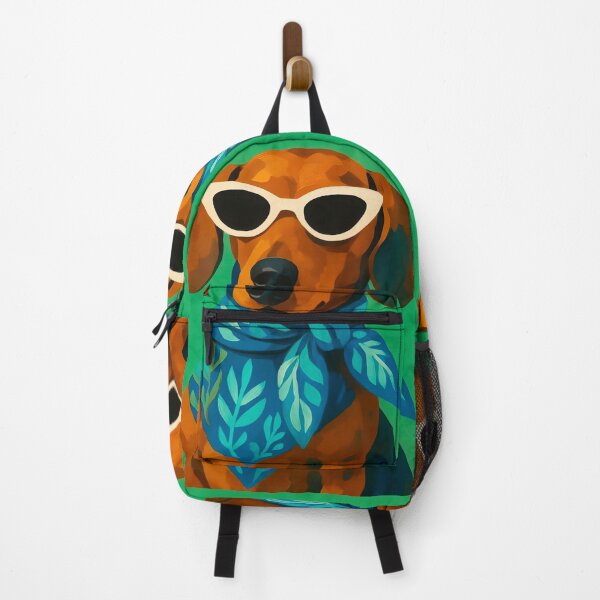 Item preview, Dachshund with Blue Bandana and Glasses designed and sold by NF Designs Studio DTF.