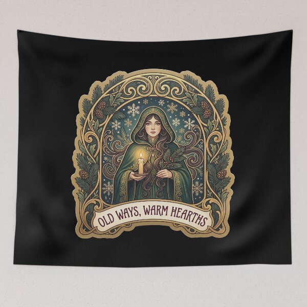 Item preview, Yule Art Nouveau — Old Ways, Warm Hearths designed and sold by TheCalmEdit.