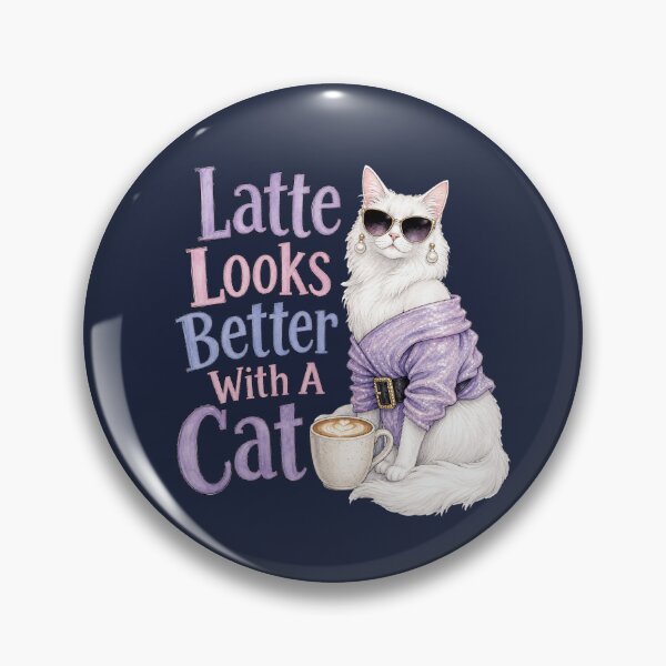 Item preview, Latte Looks Better With A Cat designed and sold by prettykaler.