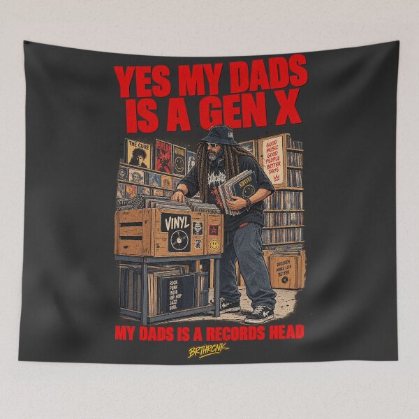 Item preview, Yes My Dads Is A Gen X My Dads Is A Records Head - Vinyl Record Dad Art designed and sold by BRTHRCNK01.