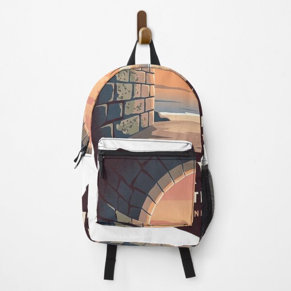Item preview, Rocky Neck State Park Sunset Tunnel Heraldic Shield Sticker designed and sold by DetourDgn.