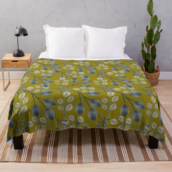 Item preview, Botanical Foliage Dark Mustard Seamless Pattern Art designed and sold by ​Jyoti Digital Artist.