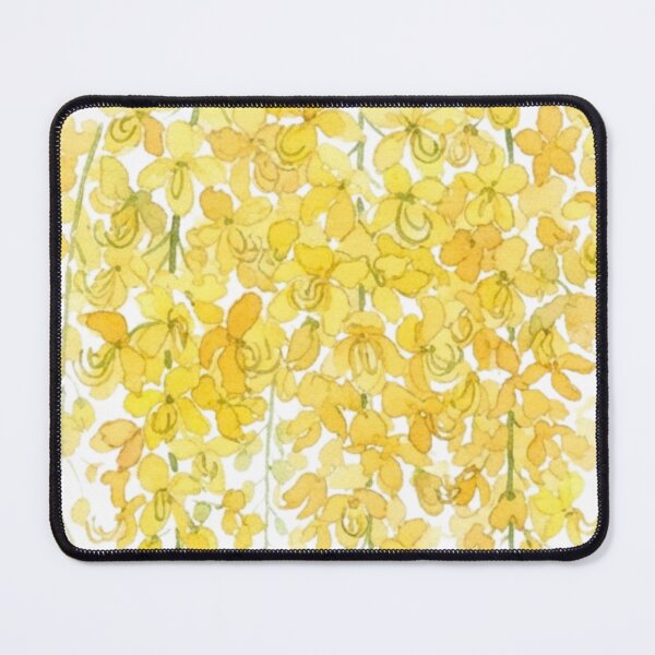 Item preview, Golden Shower Tree Vintage Watercolor Floral Art designed and sold by bvdesignart.