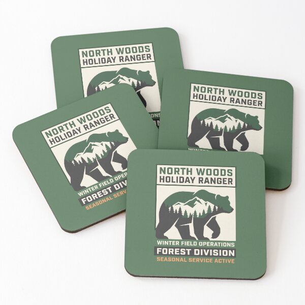 Item preview, North Woods Holiday Ranger Forest Bear Vintage Graphic designed and sold by SplashTastic.