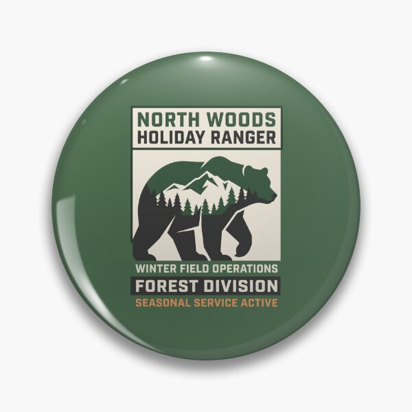 Item preview, North Woods Holiday Ranger Forest Bear Vintage Graphic designed and sold by SplashTastic.