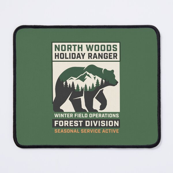 Item preview, North Woods Holiday Ranger Forest Bear Vintage Graphic designed and sold by SplashTastic.
