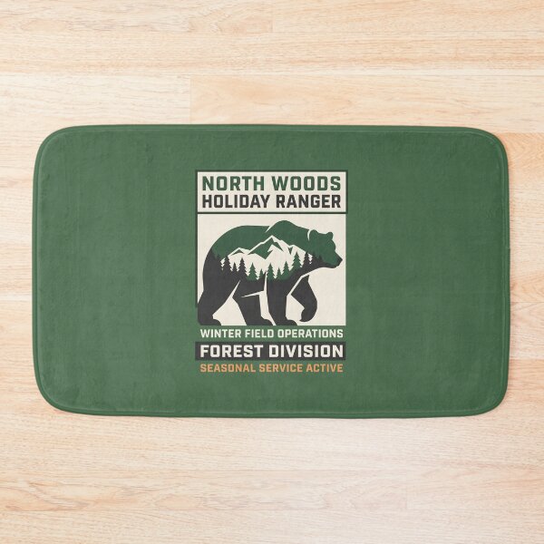 Item preview, North Woods Holiday Ranger Forest Bear Vintage Graphic designed and sold by SplashTastic.