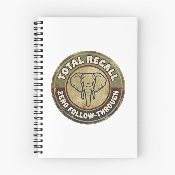Item preview, Total Recall Zero Follow-Through Vintage Elephant Badge Funny Work Humor designed and sold by ahmadhamdi.
