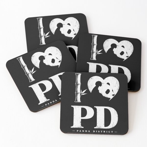 Item preview, I Heart PD (Panda District) - Minimalist Bamboo Cyberpunk Streetwear designed and sold by Eagle Vision Designs.