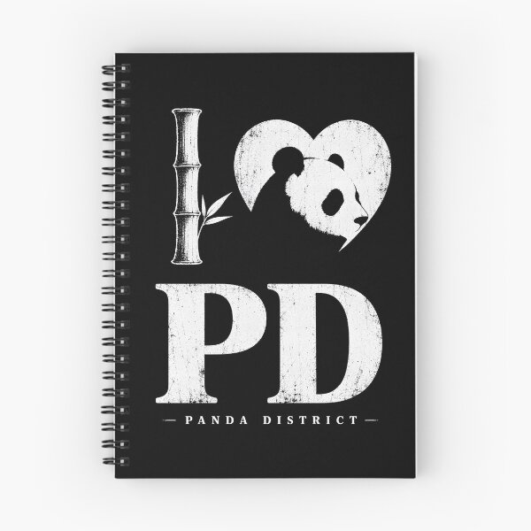 Item preview, I Heart PD (Panda District) - Minimalist Bamboo Cyberpunk Streetwear designed and sold by Eagle Vision Designs.
