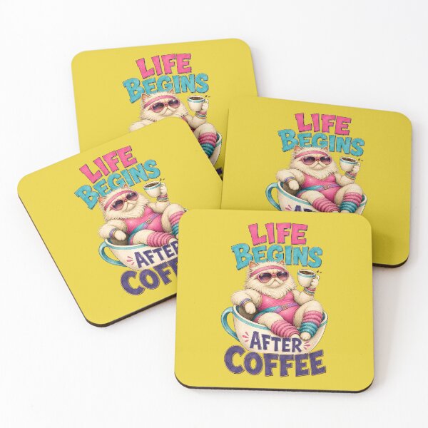 Item preview, Life Begins After Coffee designed and sold by prettykaler.