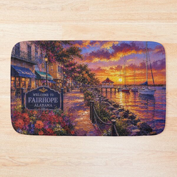 Item preview, Fairhope, Alabama Painting – A Summer night Scene in the USA. designed and sold by GalleryKauffeld.