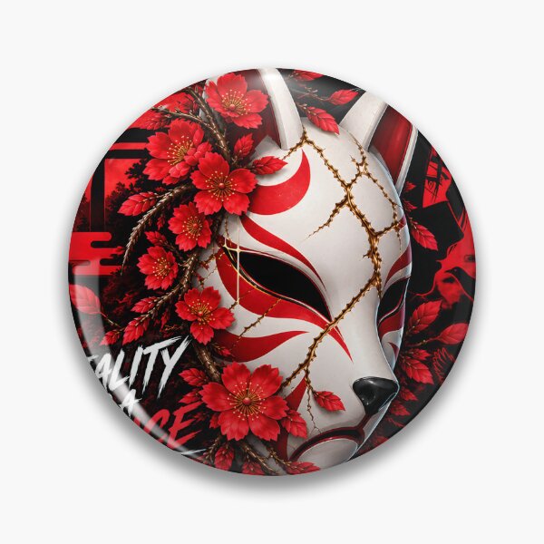 Item preview, Tsukuyomi Kitsune Fox Mask Japanese Moon Art designed and sold by QubekShop.