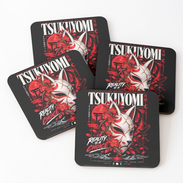 Item preview, Tsukuyomi Kitsune Fox Mask Japanese Moon Art designed and sold by QubekShop.