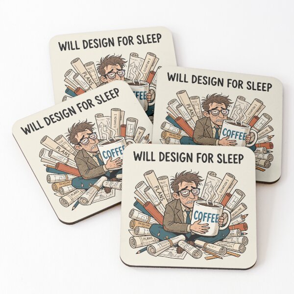 Item preview, Exhausted Architect Will Design for Sleep designed and sold by AIG - Andrei Ilie Graphics.