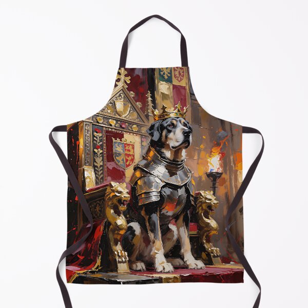Item preview, Royal Medieval Dog Knight King on Throne designed and sold by cr6zym1nd.