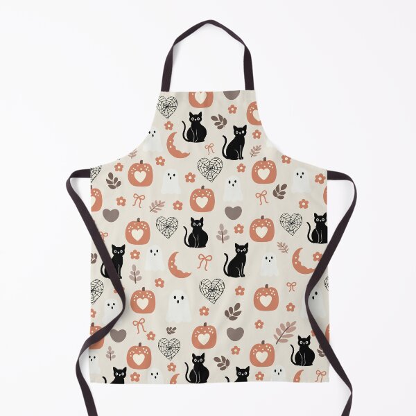 Item preview, Black Cat Pumpkin and Heart Halloween Seamless Pattern. designed and sold by i-have-idea.