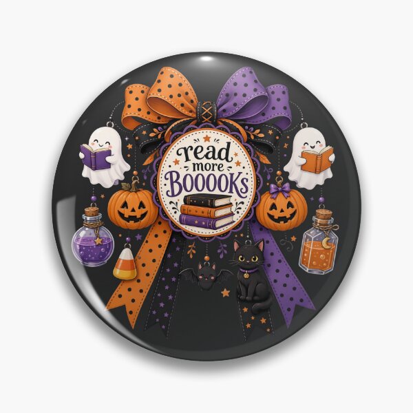 Item preview, Read More Books Cute Halloween Ghost Bookworm Bow Vintage designed and sold by CF_VintageDesign.