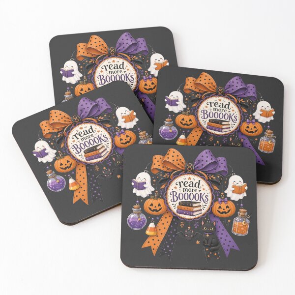Item preview, Read More Books Cute Halloween Ghost Bookworm Bow Vintage designed and sold by CF_VintageDesign.