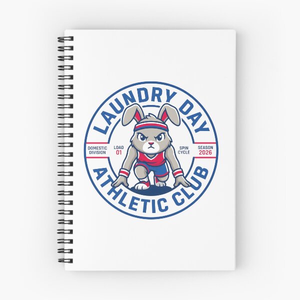 Item preview, Laundry Day Athletic Club Rabbit Laundry Humor Graphic designed and sold by SplashTastic.