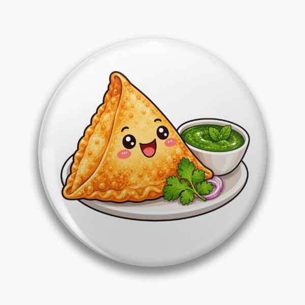 Item preview, Kawaii Samosa Sticker, Cute Indian Food Die-Cut Vinyl Decal designed and sold by PriyankaSonara.