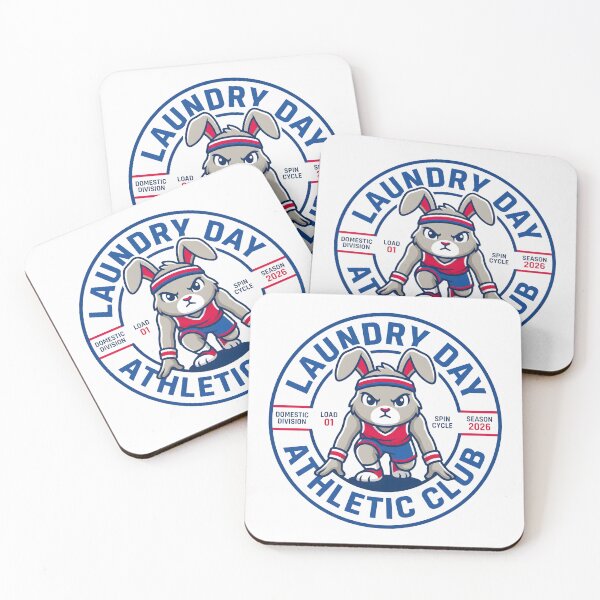 Item preview, Laundry Day Athletic Club Rabbit Laundry Humor Graphic designed and sold by SplashTastic.