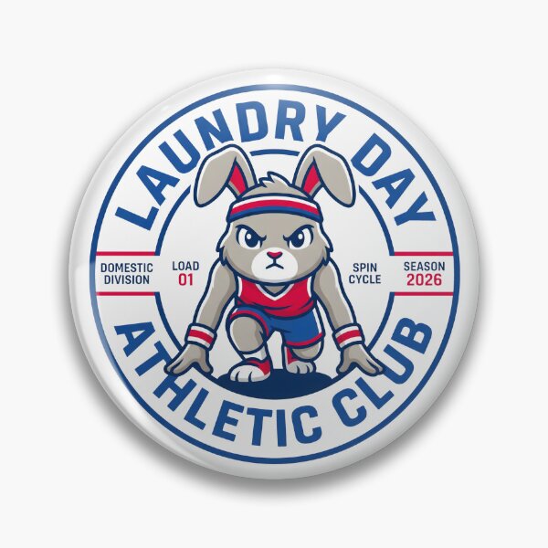 Item preview, Laundry Day Athletic Club Rabbit Laundry Humor Graphic designed and sold by SplashTastic.