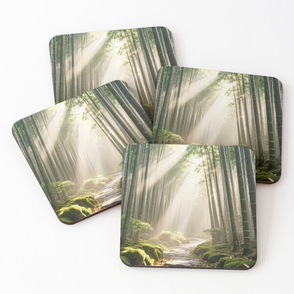 Item preview, Sunlight in the Bamboo Forest Zen Woodland Path designed and sold by nhk999.