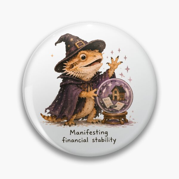 Item preview, Bearded Dragon Witch Manifesting Financial Stability, Funny Reptile Art designed and sold by Messybeardie1.