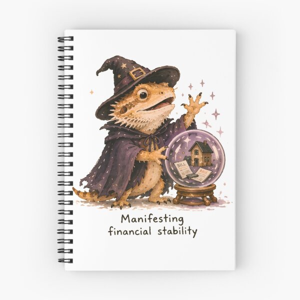 Item preview, Bearded Dragon Witch Manifesting Financial Stability, Funny Reptile Art designed and sold by Messybeardie1.