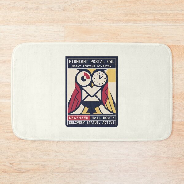 Item preview, Midnight Postal Owl Night Sorting Division Mail Graphic designed and sold by SplashTastic.