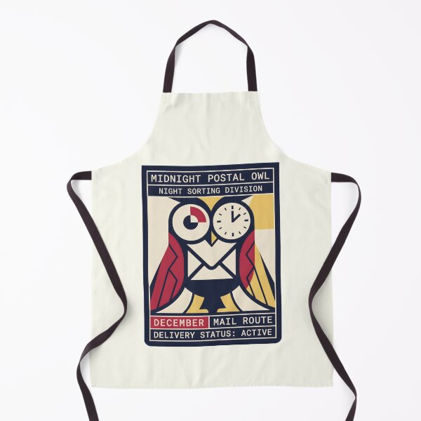 Item preview, Midnight Postal Owl Night Sorting Division Mail Graphic designed and sold by SplashTastic.