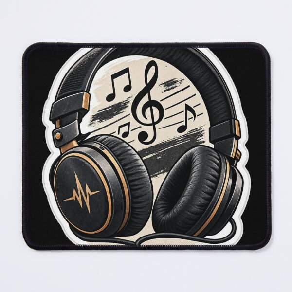 Item preview, Vintage Music Headphones – Music Lover Sticker designed and sold by ser-Ile.